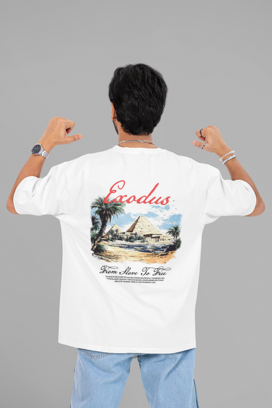 Exodus Oversized Back Printed Relaxed Fit T-Shirt