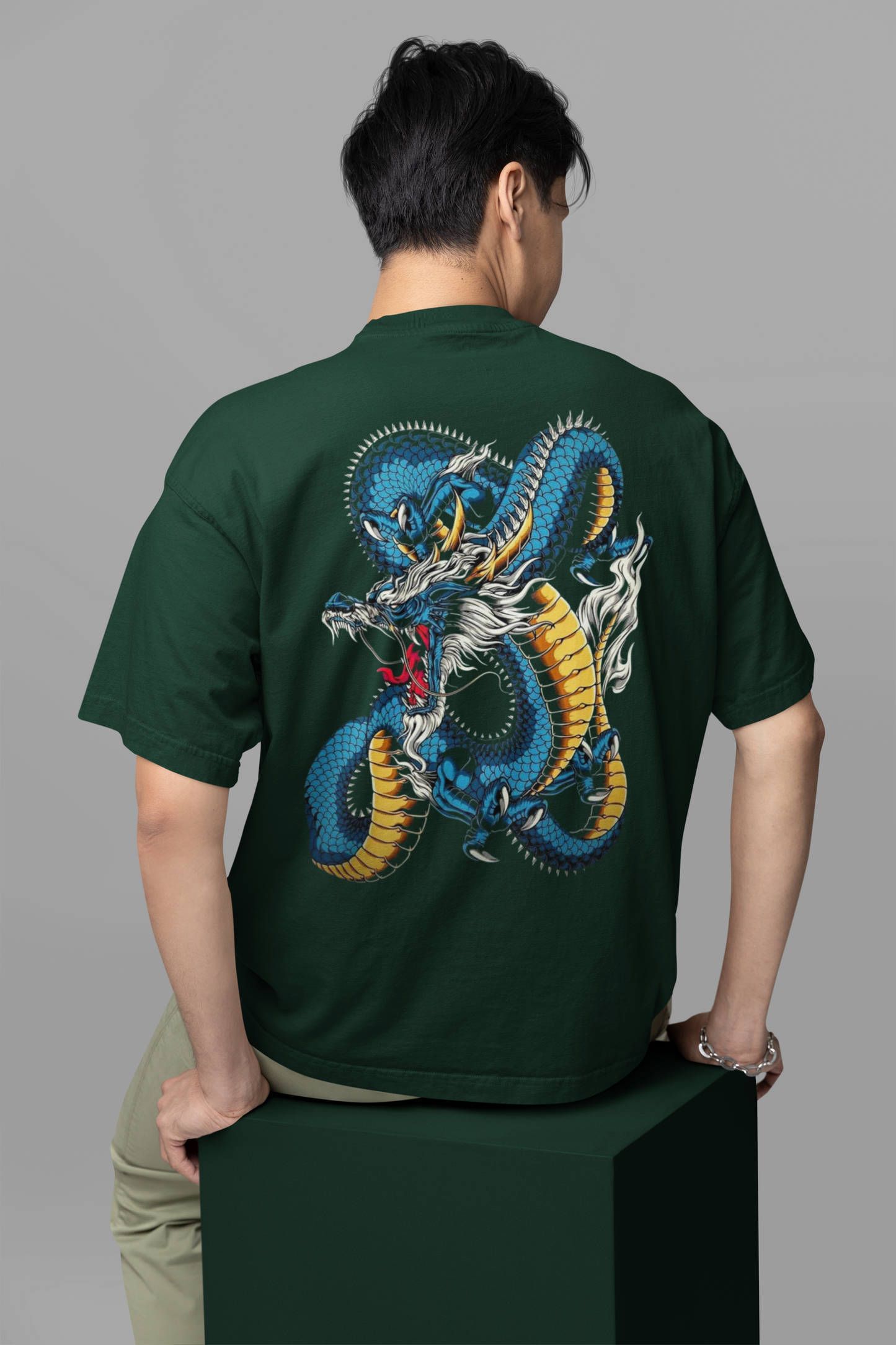 DRAGON BACK PRINT RELAXED FIT T-SHIRT