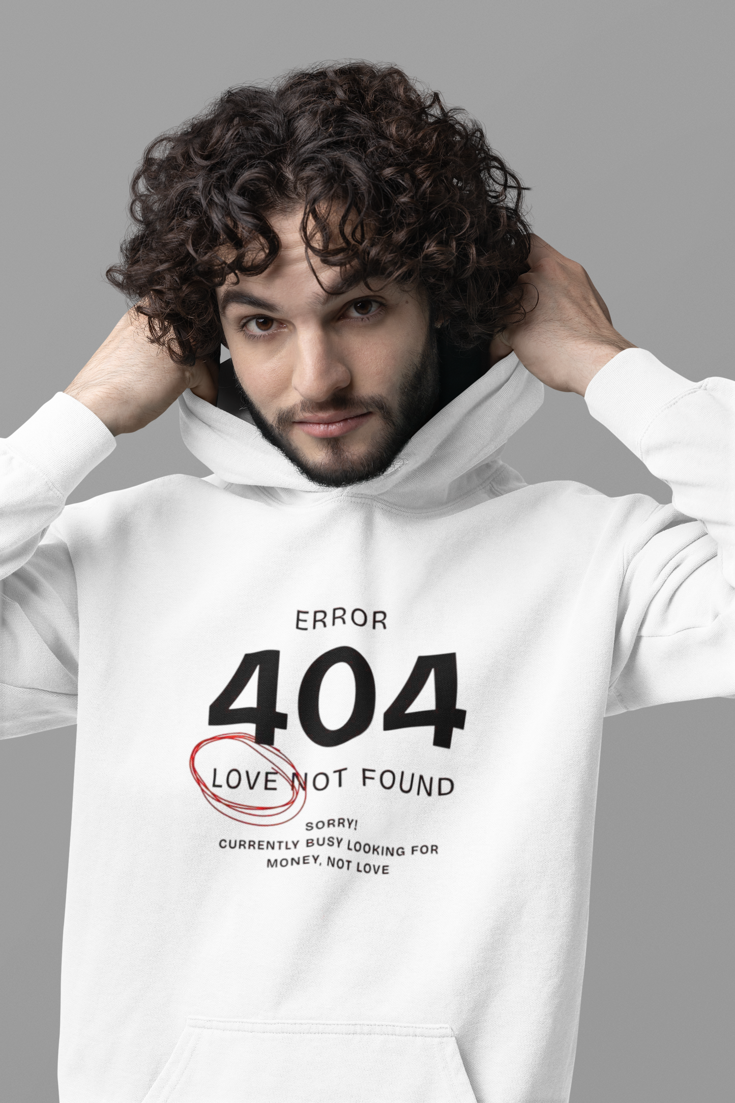 LOVE ERROR Printed Hoodie