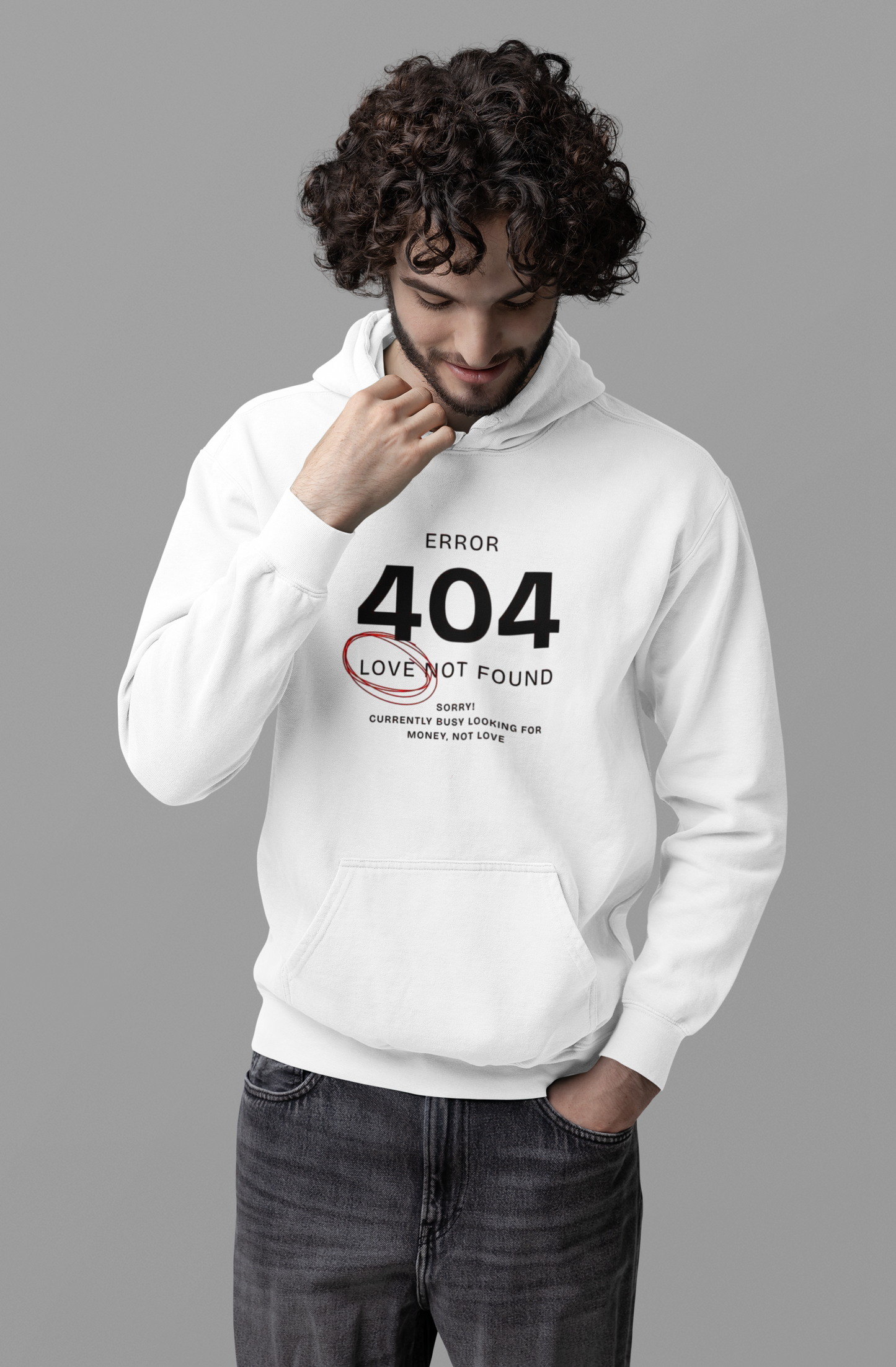 LOVE ERROR Printed Hoodie