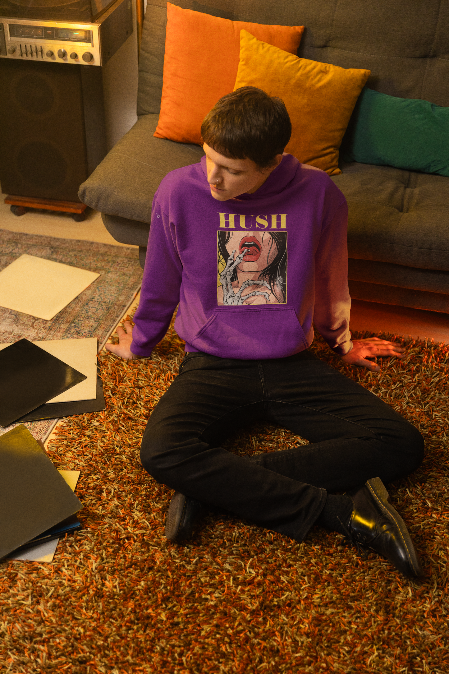 PURPLE HUSH HODDIE