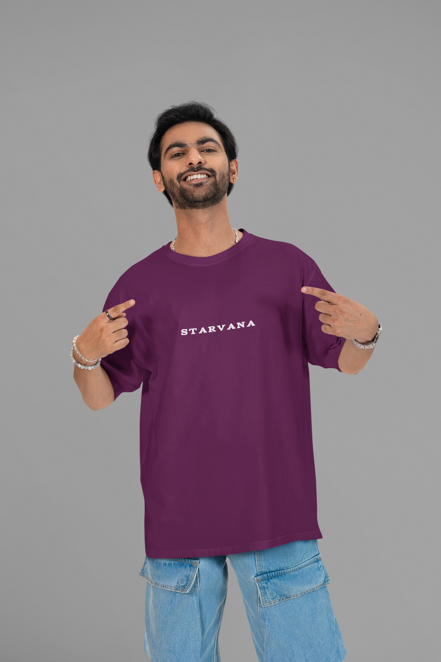 Purple Panther Backprint Relaxed Fit T-Shirt