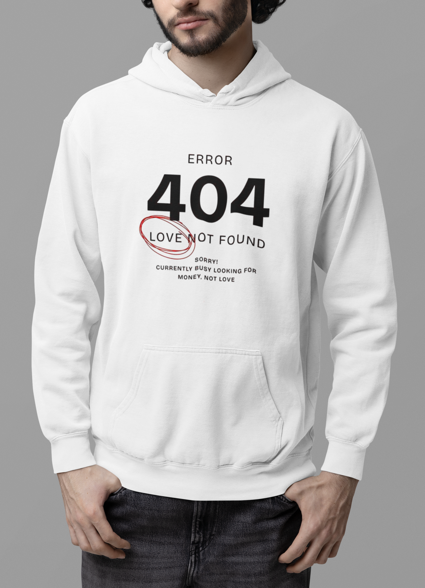 LOVE ERROR Printed Hoodie