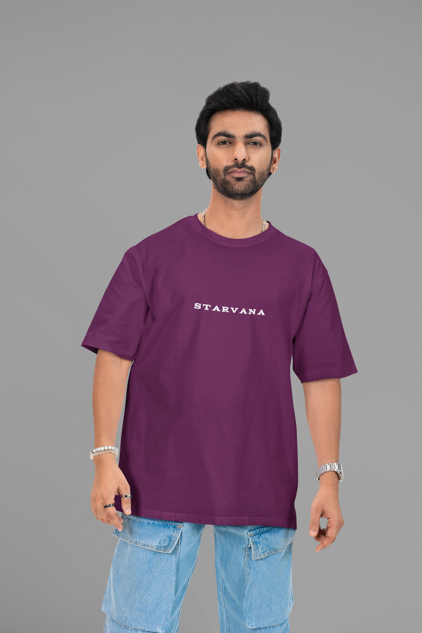 Purple Panther Backprint Relaxed Fit T-Shirt